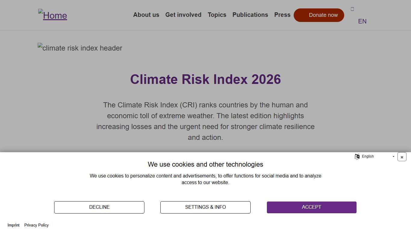 Climate Risk Index 2026 Germanwatch e.V.